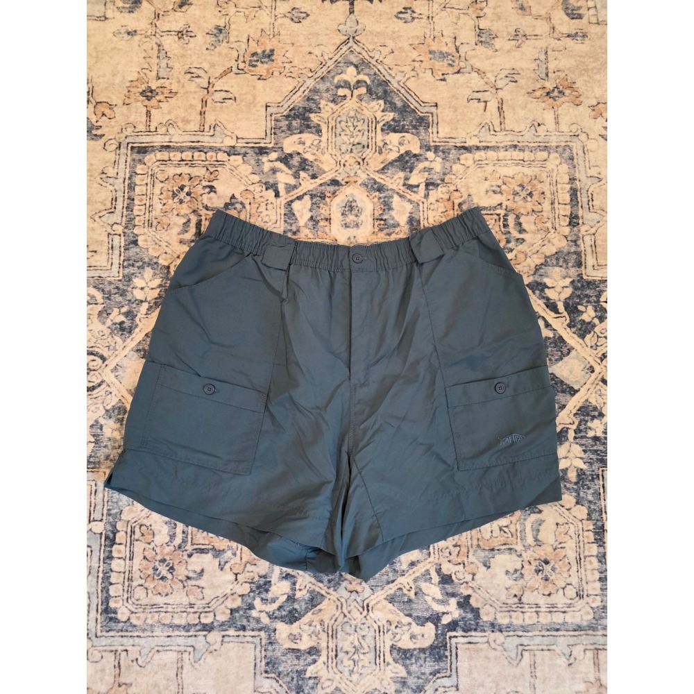 AFTCO Men's Size 44 The Original Fishing Shorts in Blue Pockets Boating